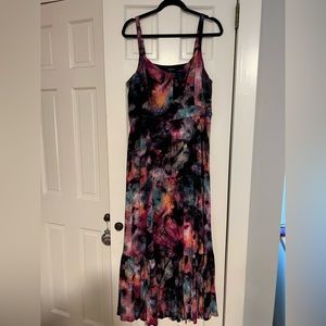 Torrid Rainbow Tie Dye Maxi Dress, size 1